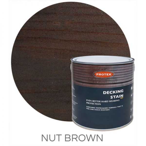 Protek Decking Stain - Nut Brown 2.5 Litre