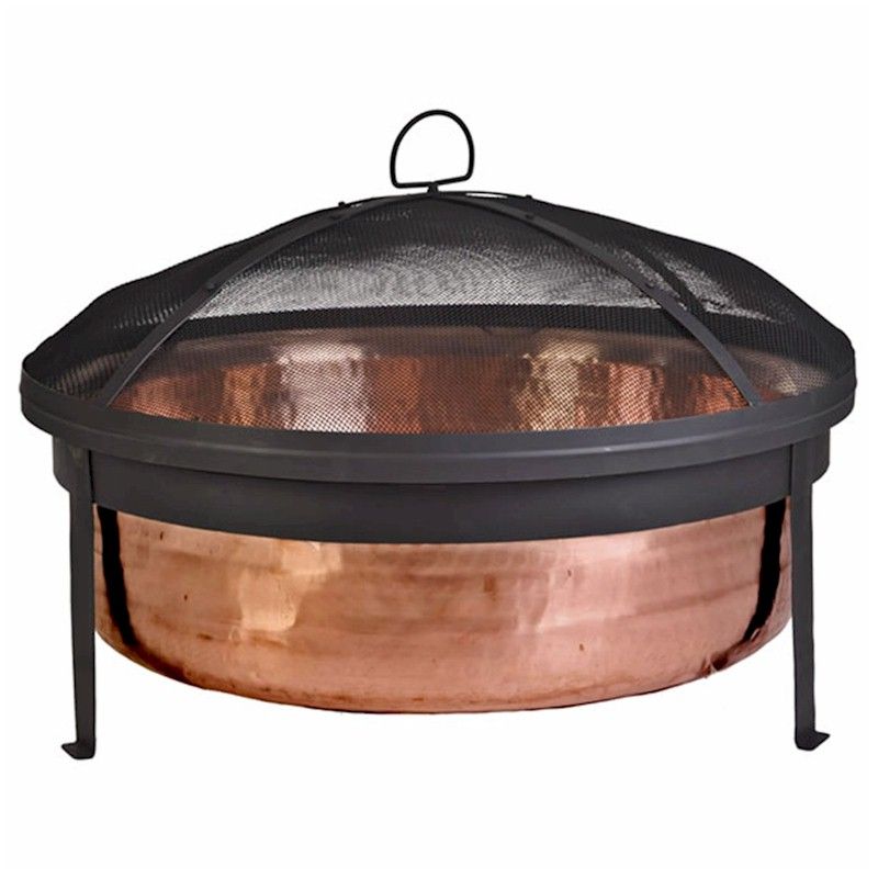 CobraCo Hand-Hammered Copper Fire Pit With Stand