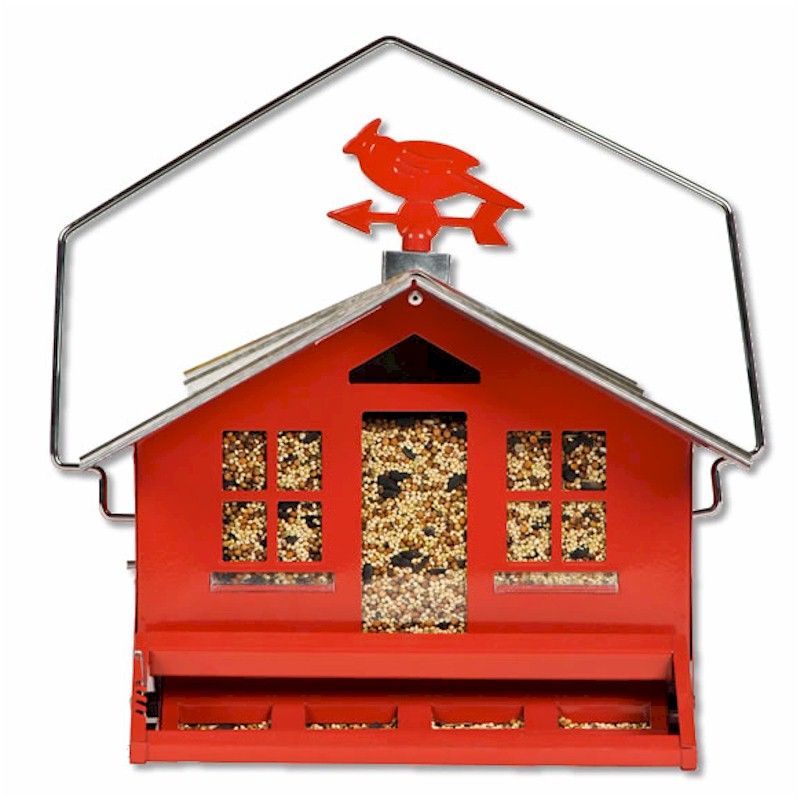 Perky-Pet Squirrel-Be-Gone Red Country Style Bird Feeder