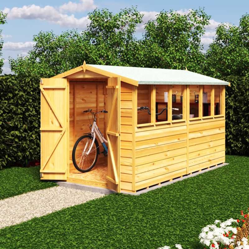 Shire Overlap Garden Shed 10x6 with Double Doors