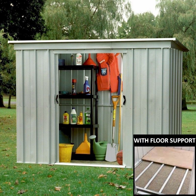 Yardmaster 64PZ Pent Metal Shed 6x4 with Floor Support Kit
