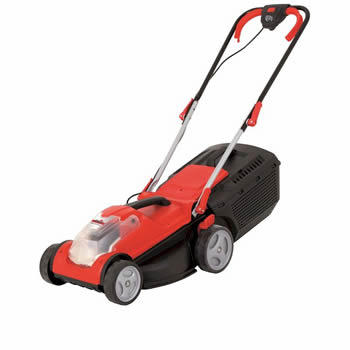 Grizzly Battery Powered Lawn Mower 34cm Cut image