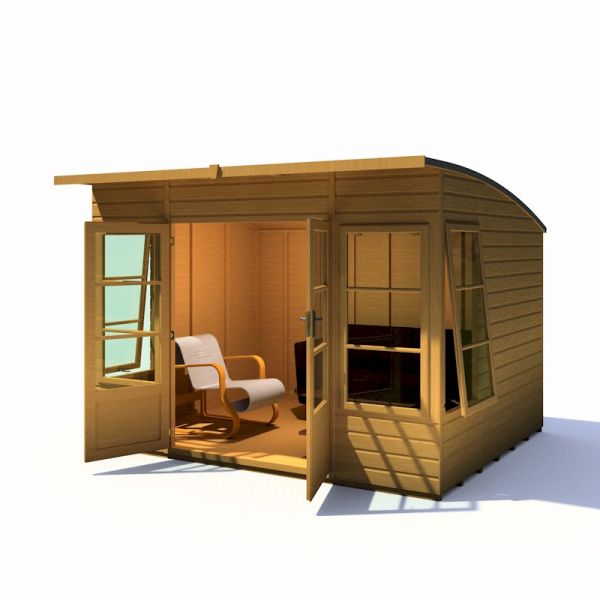 Shire Honey Brown Orchid Summerhouse 10X8 Size 10