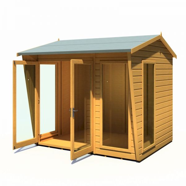 Shire Honey Brown Burghclere Summerhouse 8X6 Size 8