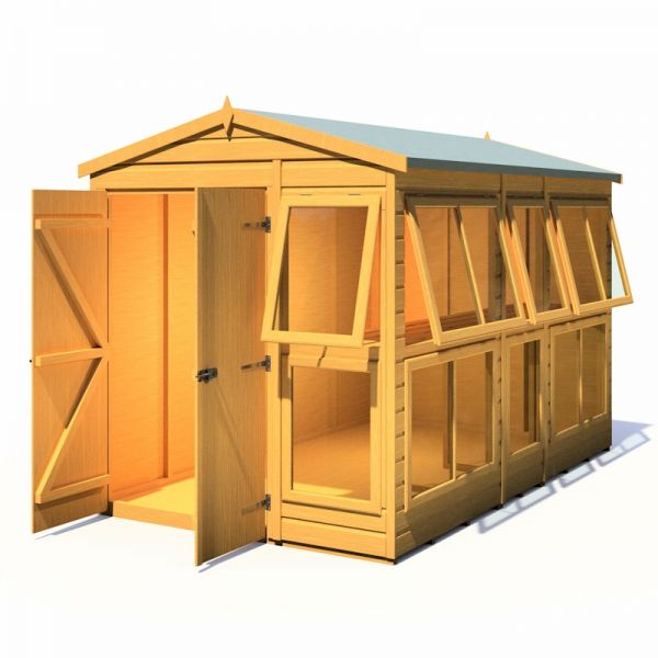 Shire Honey Brown Sun Hut Potting Shed 6X10