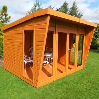 Shire Honey Brown Highclere Summerhouse 10X10 Size 10