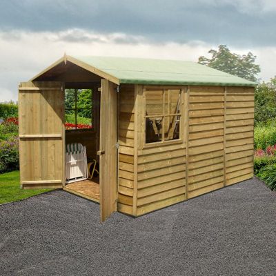 Shire Pressure Treated Overlap Shed 10x7 with Double Doors