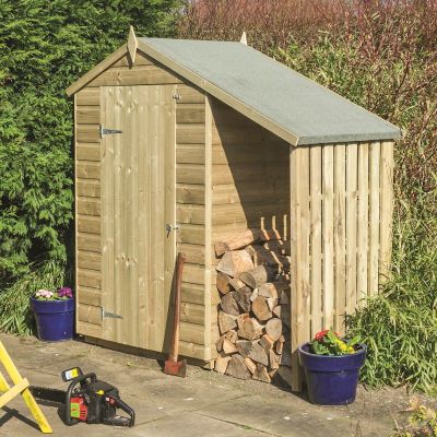 Rowlinson Premier Shiplap Shed 4x3 with Lean-to