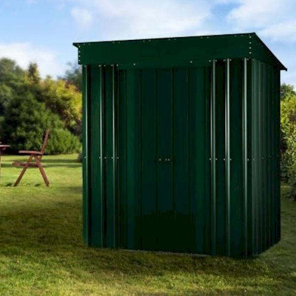 Lotus Pent 5x3 Heritage Green Metal Shed