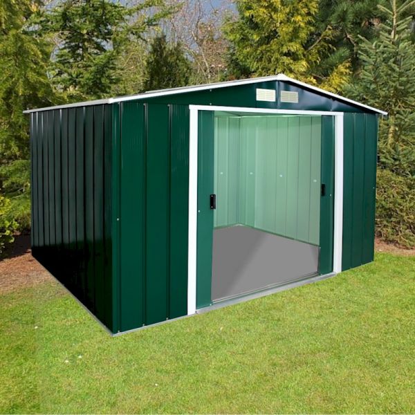 Sapphire Apex 10x8 Green Metal shed