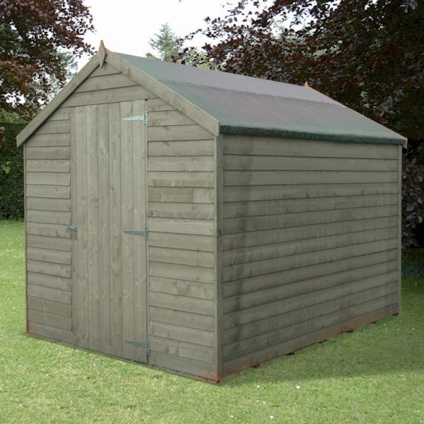 Shire Pressure Treated Value Overlap Apex Shed 8x6