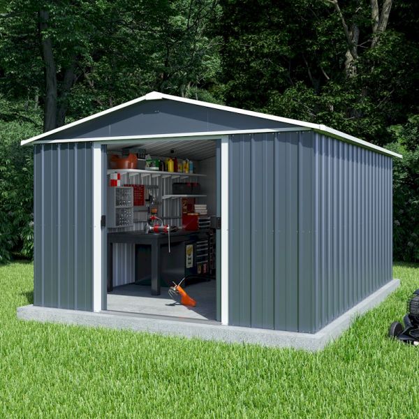 Yardmaster Castleton 1013AEYZ Metal Shed 2.85 x 3.87m-58459 
