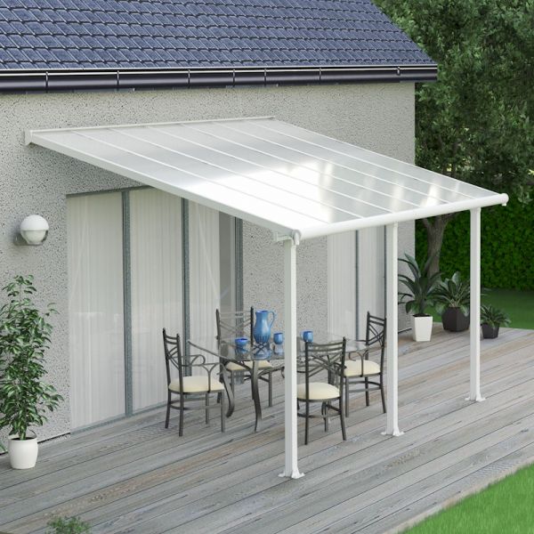 Palram - Canopia Olympia Patio Cover 3m x 4.25m White Clear-58511 