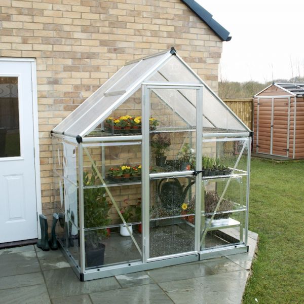 Palram - Canopia Hybrid 6x4 Greenhouse - Silver-58779 