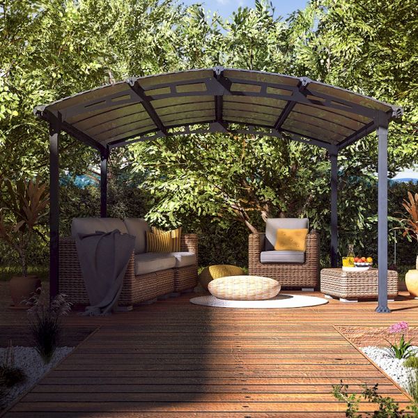 Palram - Canopia Tucson 4300 Garden Gazebo Grey-58954 