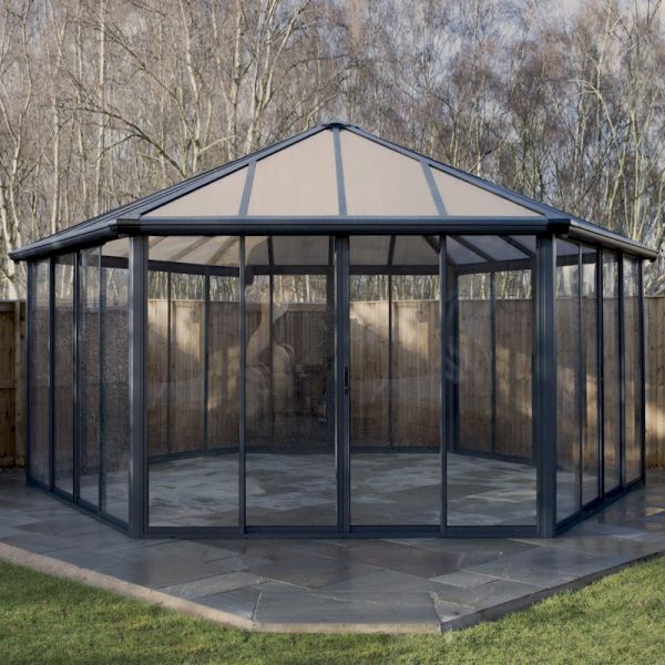 Palram - Canopia Garda Garden Gazebo Grey Bronze