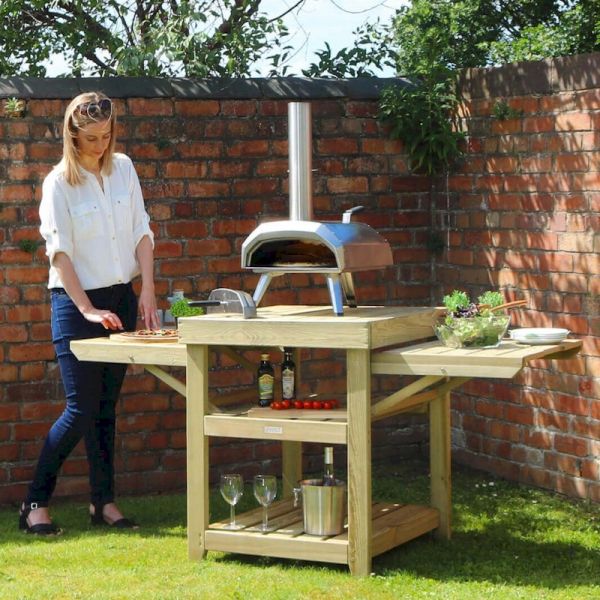 Zest Garden Pizza Oven Table and Cover