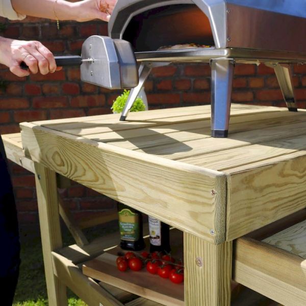 Zest Garden Pizza Oven Table and Cover