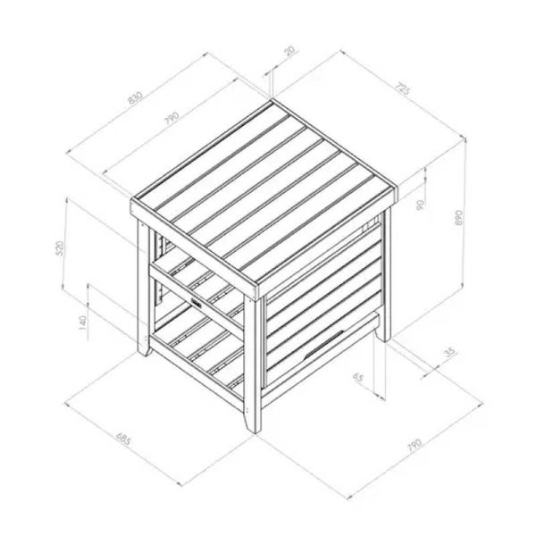 Zest Garden Pizza Oven Table and Cover