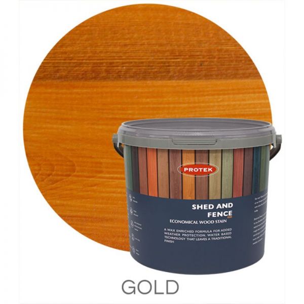 Protek Shed and Fence Stain - Gold 5 Litre