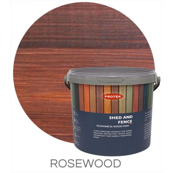 Protek Brown Shed And Fence Stain - Rosewood Litre Size 25