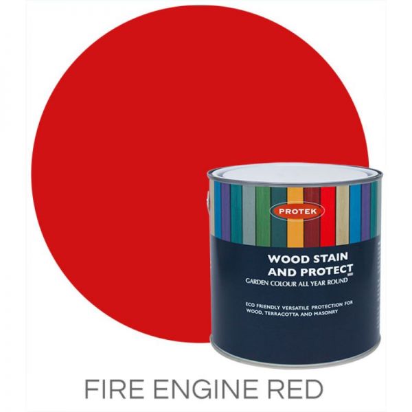 Protek Wood Stain & Protector - Fire Engine Red 1 Litre