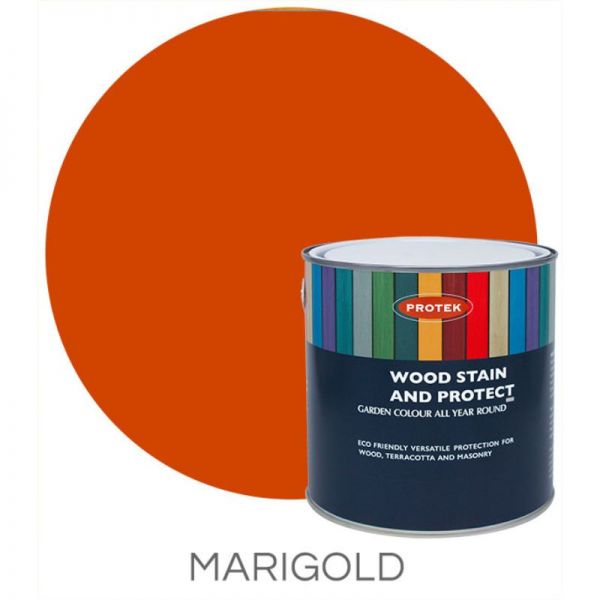 Protek Orange Wood Stain & Protector - Marigold Litre Size 5