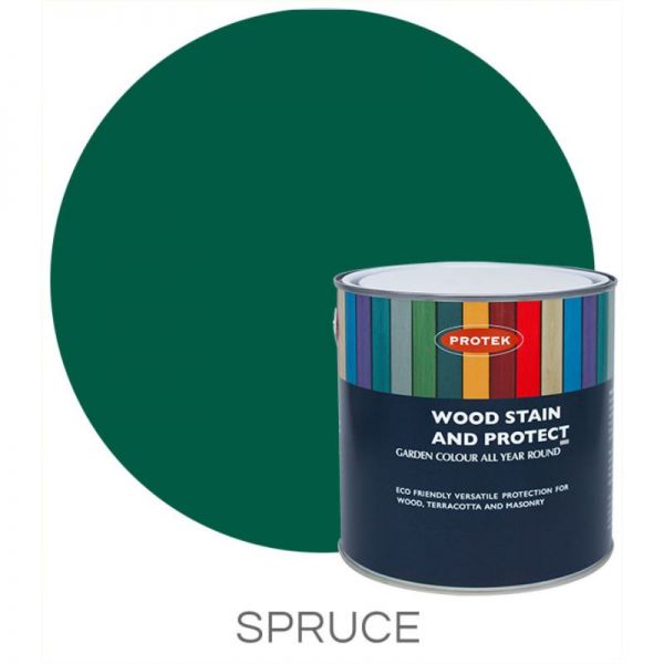 Protek Green Wood Stain & Protector - Spruce Litre Size 25