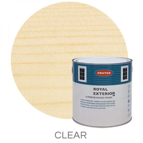 Protek Clear Royal Exterior Wood Stain - Litre Size 5