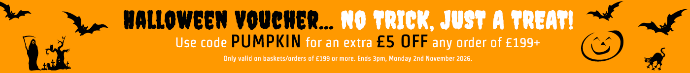 Halloween Voucher... No Trick, Just A Treat... 5 Pounds OFF any order of 199.00 or more