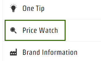 Price Watch tab