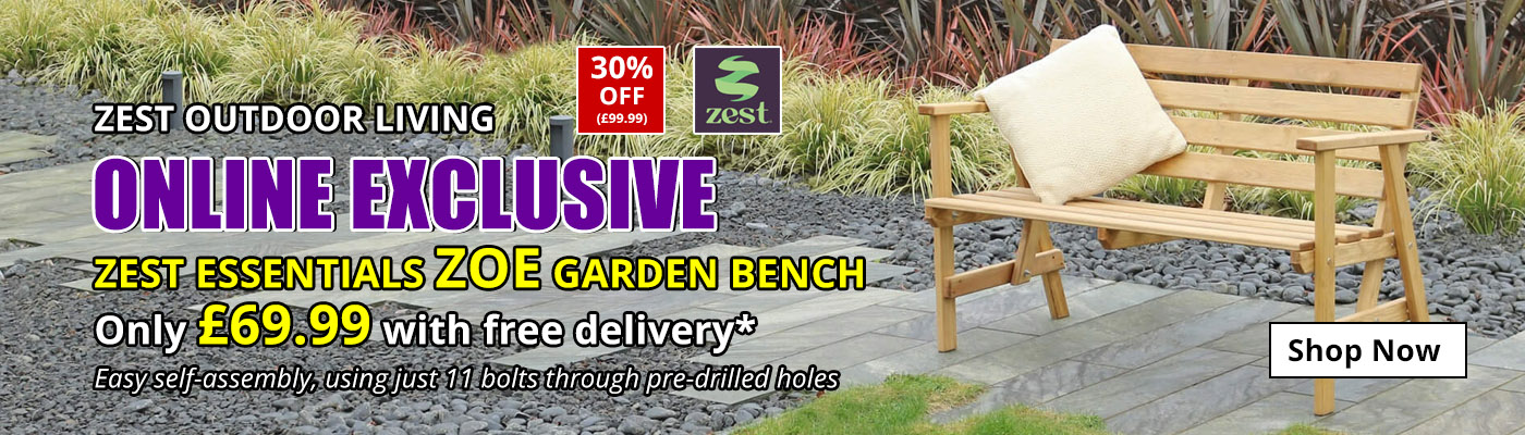 Zest Essentials Zoe Garden Bench - Only 69.99 with free delivery*