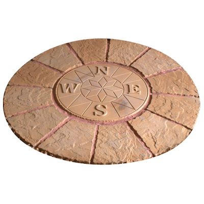 Deco-Pak Compass Rotunda Buff Gold Paving Kit 1.2m - One Garden