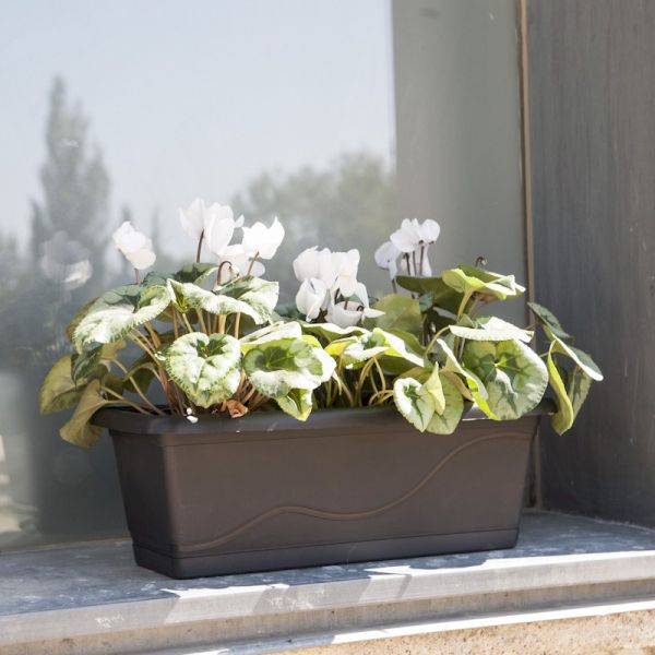 Gardenico Self-watering Balcony Planter - 600mm - Anthracite - Set of Three