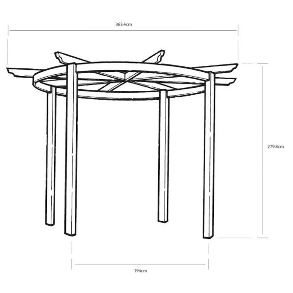 Grange Carousel Pergola 2.7m Posts