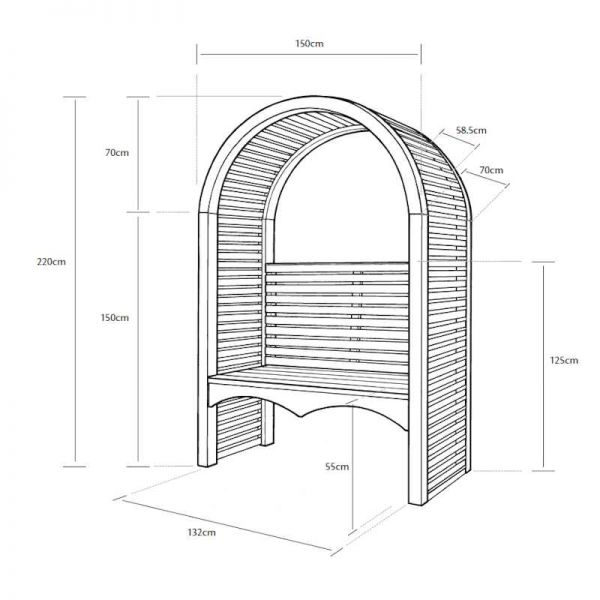 Grange Contemporary Arbour Black