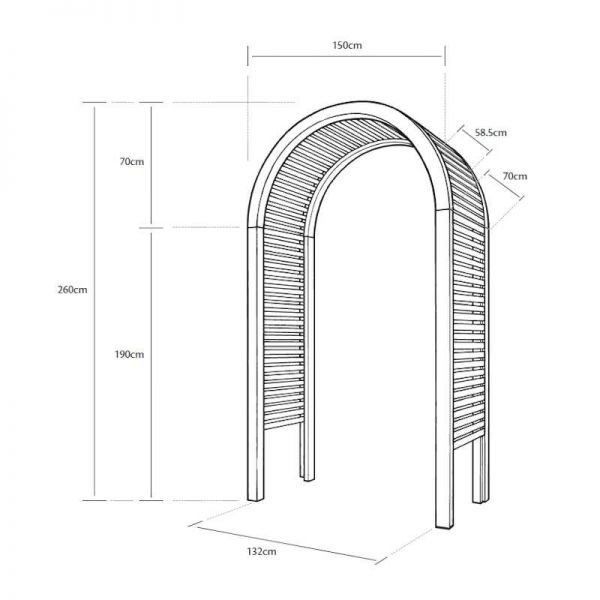 Grange Contemporary Arch Green