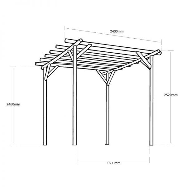 Grange Rustic Rose Pergola