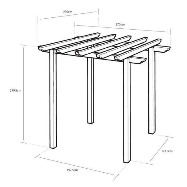 Grange Traditional Pergola 2.7m Posts