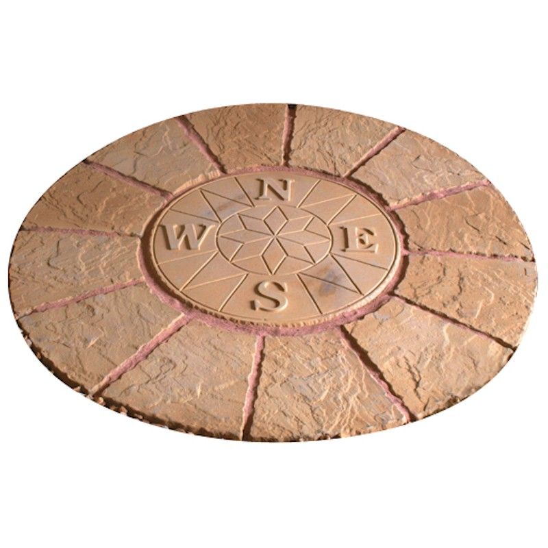 DecoPak Compass Rotunda Buff Gold Paving Kit 1.2m One Garden