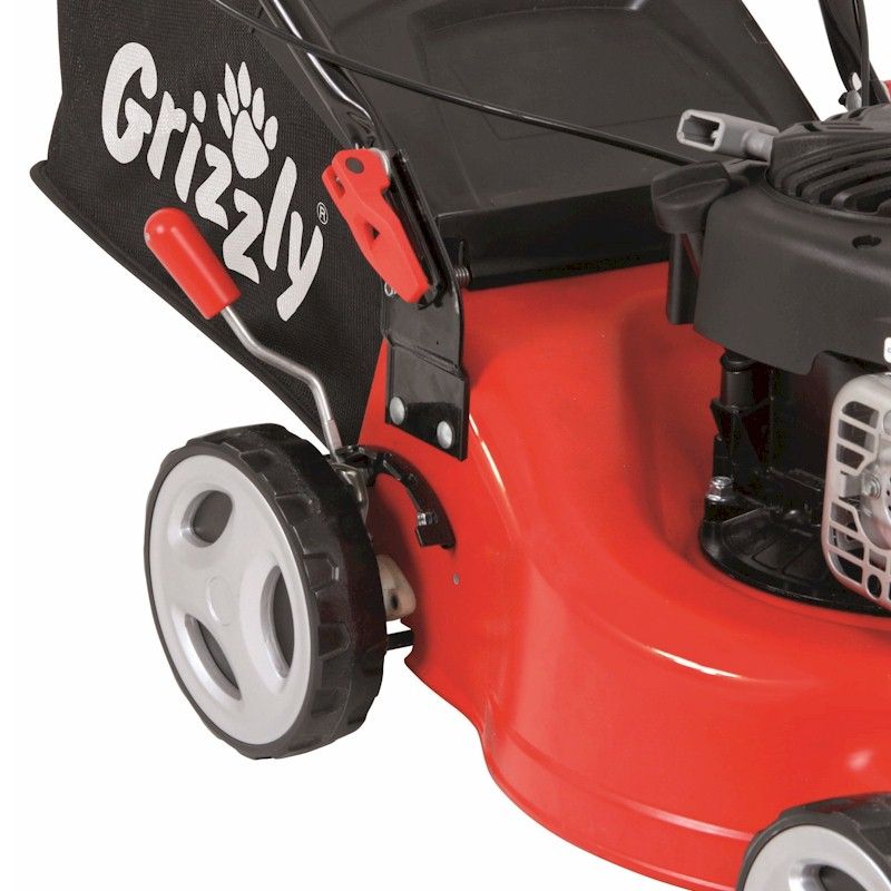 Grizzly 125cc Petrol Lawn Mower 42cm Cut One Garden