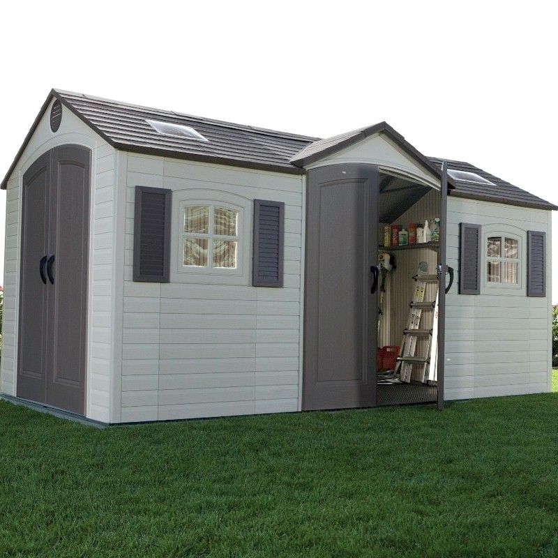 lifetime 15x8 ft storage shed kit - dual entry 60079