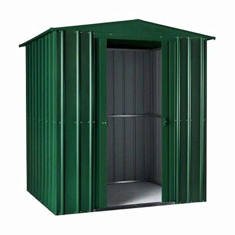 Lotus Apex 6x5 Heritage Green Metal shed - One Garden