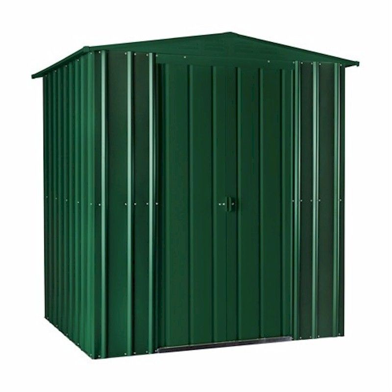 Lotus Apex 6x5 Heritage Green Metal shed - One Garden