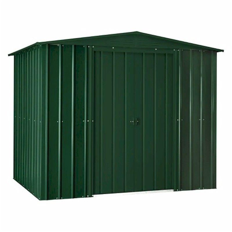 lotus apex 8x6 heritage green metal shed - one garden