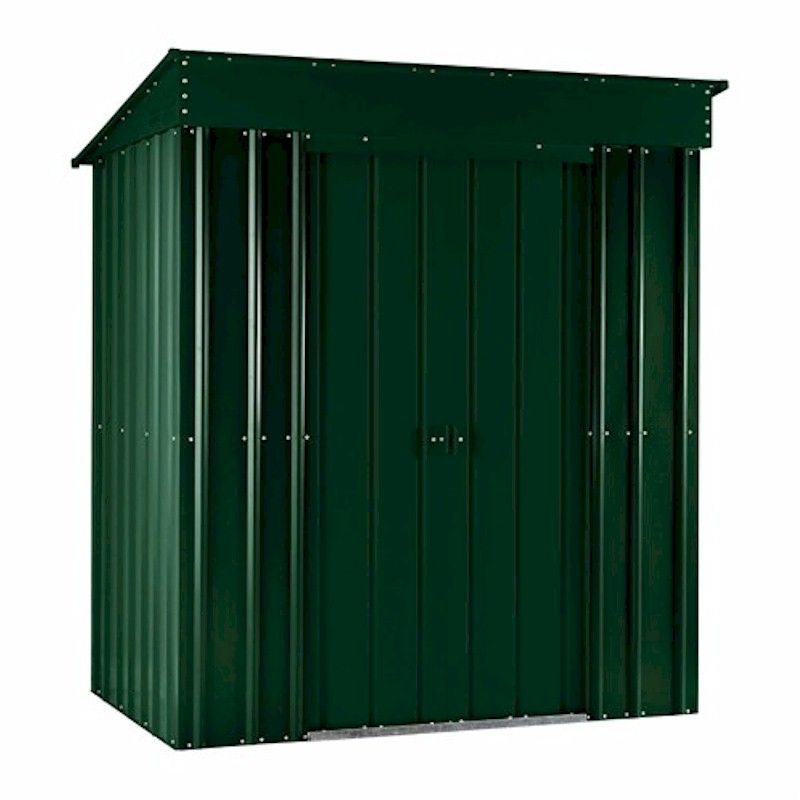 lotus pent 8x4 heritage green metal shed - one garden