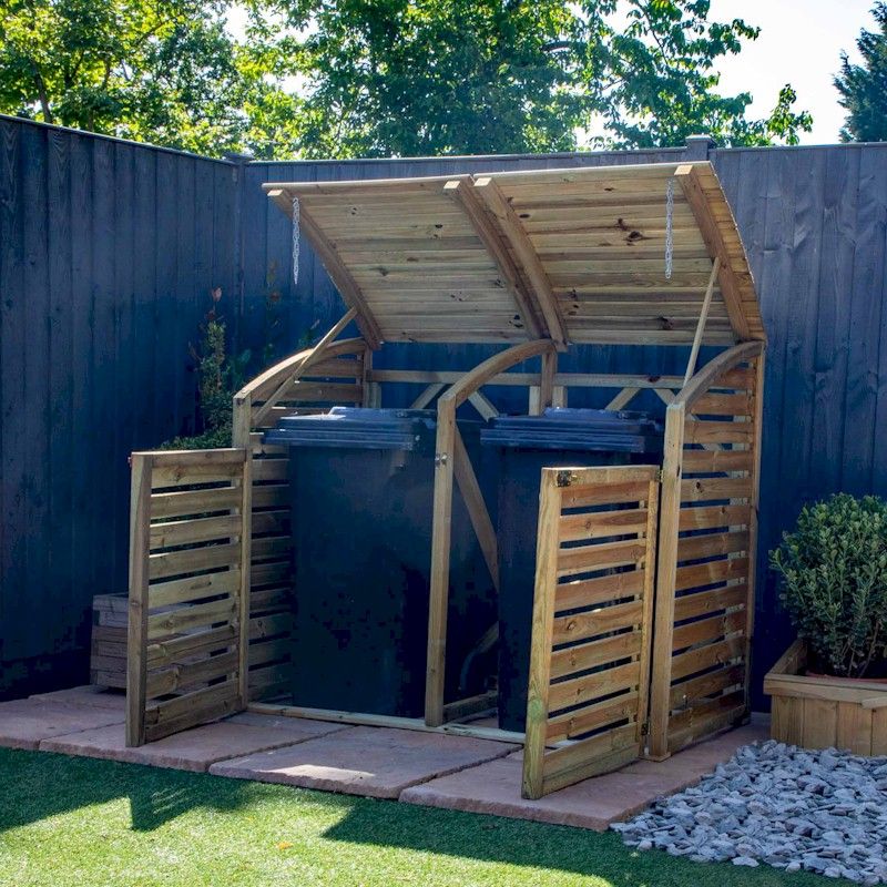 Mercia Pressure Treated Double Bin Store One Garden