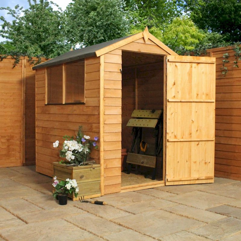 Mercia Value Overlap Apex Shed 6x4 - One Garden