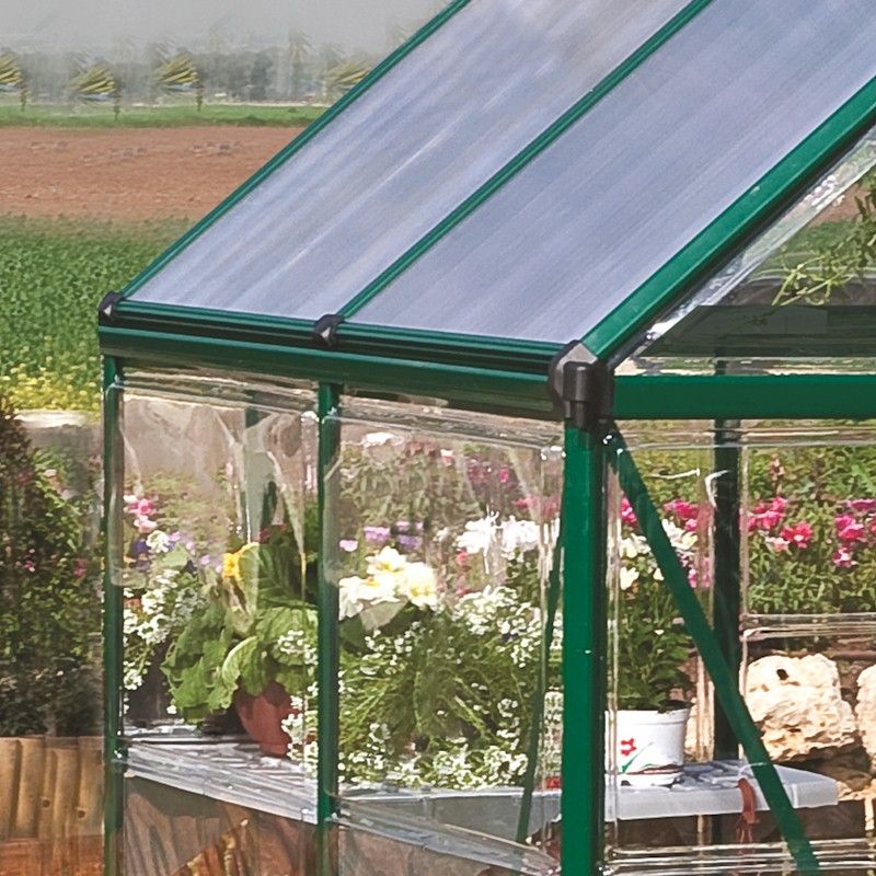 Palram Canopia Hybrid 6x8 Greenhouse Green One Garden