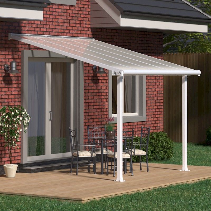 Palram Canopia Olympia Patio Cover 3m x 3.05m White Clear One Garden